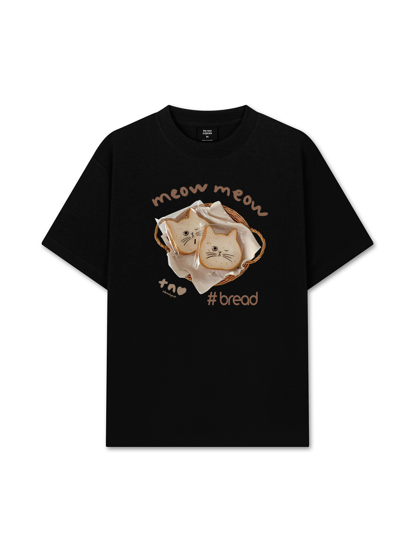 Áo Thun Relaxed Fit Sweet Pastry Meow Meow Bead