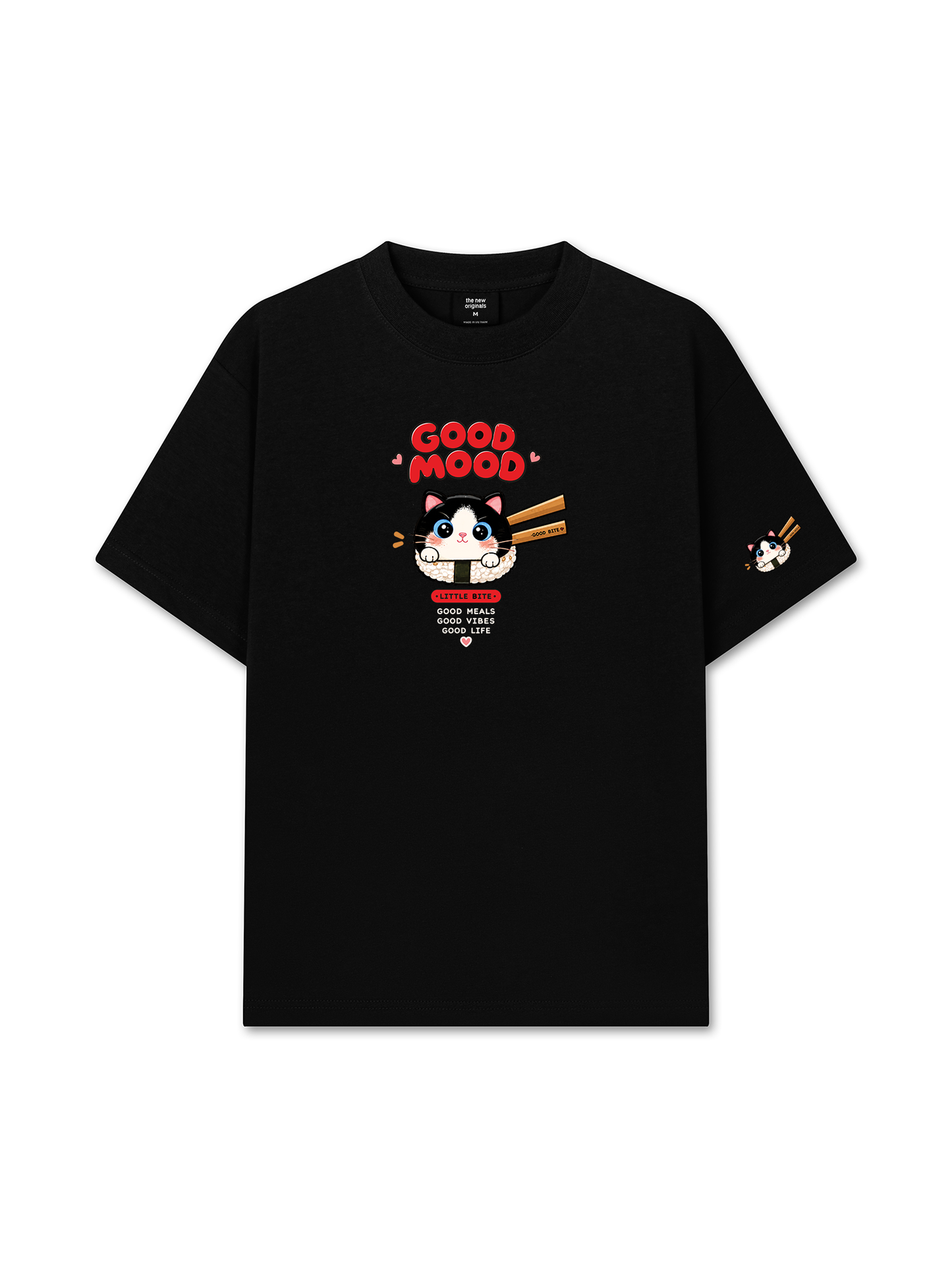 Áo Thun Relaxed Fit Good Mood Sushi Cat