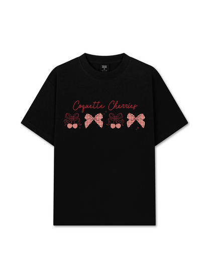 Áo Thun Relaxed Fit Daily Cuties Coquette Cherries