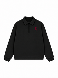 Áo Sweater Polo Nỉ Hai Da Burgundy Horse