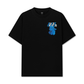 Áo Thun Relaxed Fit Fuzzy Font Dragon Blue