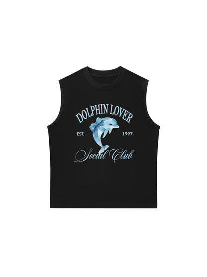 Áo Ba Lỗ Relaxed Fit Ocean Dolphin Lover