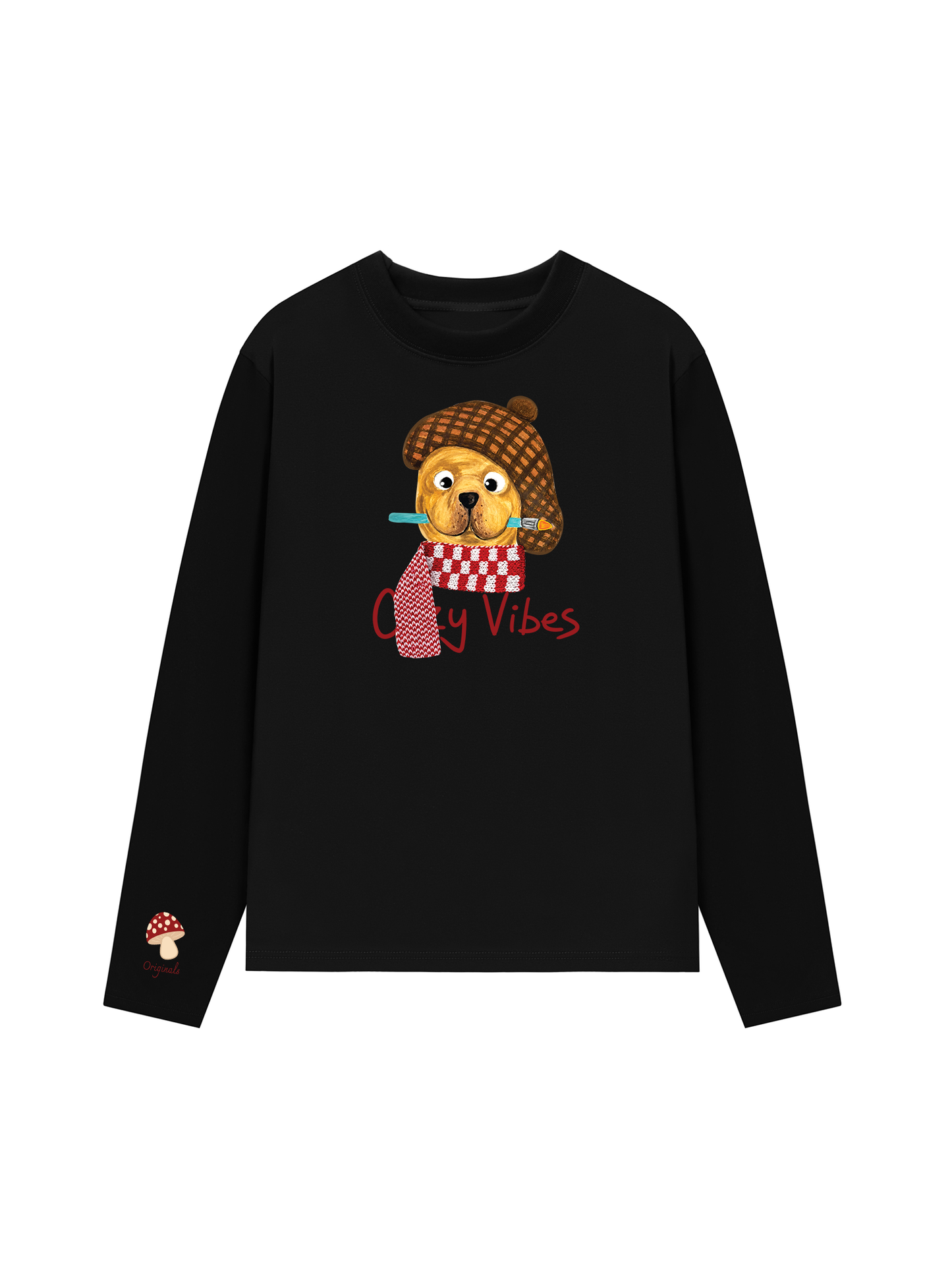 Áo Thun Dài Tay Cozy Vibes Puppy