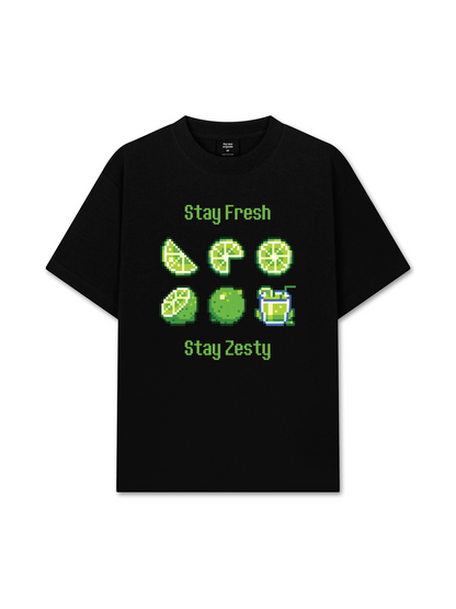 Áo Thun Relaxed Fit Summer Vibes Stay Fresh Stay Zesty