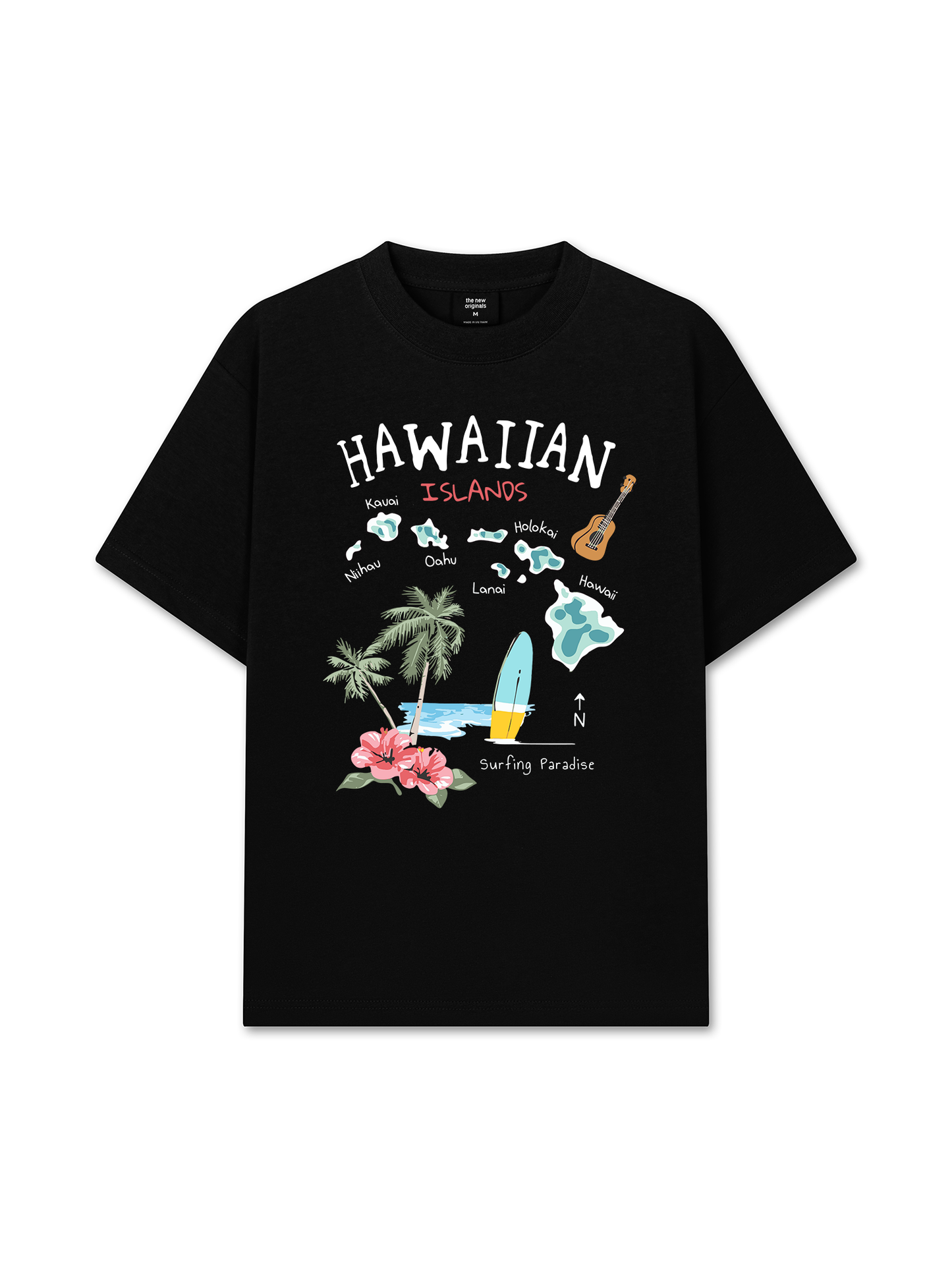 Áo Thun Relaxed Fit Summer Vibes Hawaiian