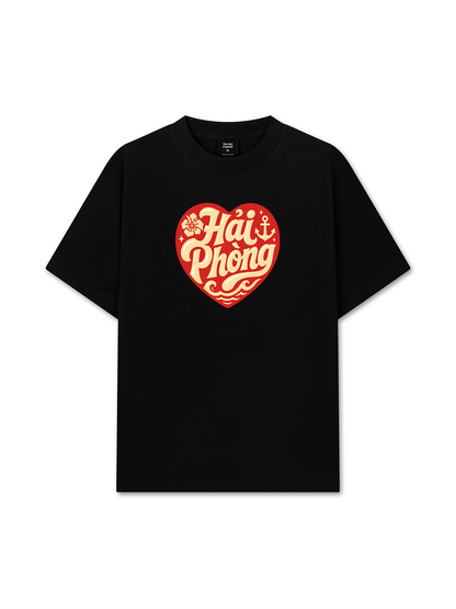 Áo Thun Relaxed Fit Hải Phòng In My Heart Retro