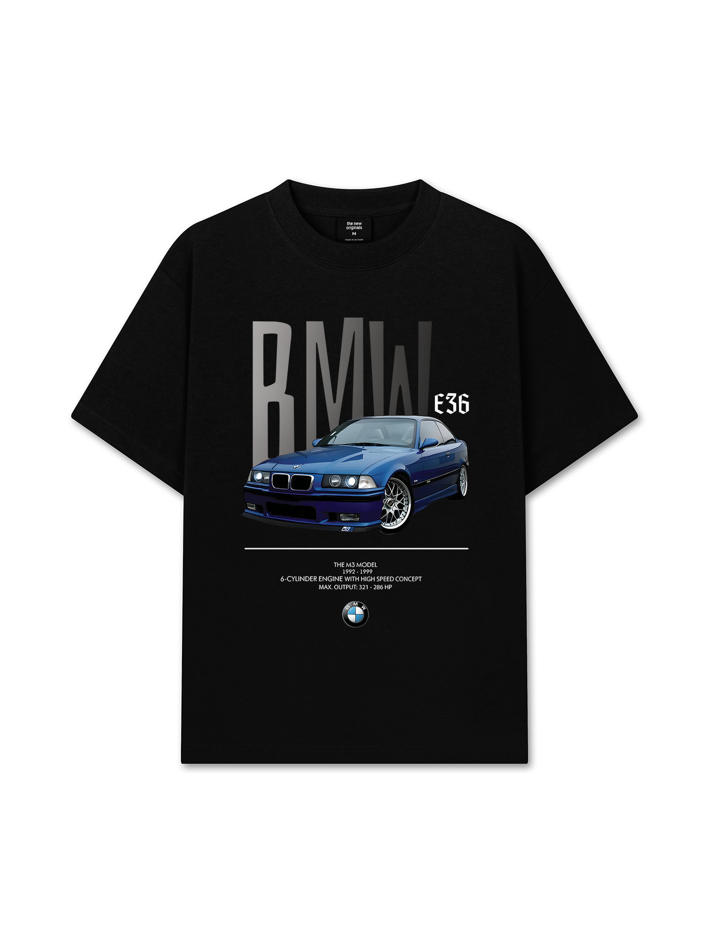 Áo Thun Relaxed Fit CAR BMW Blue