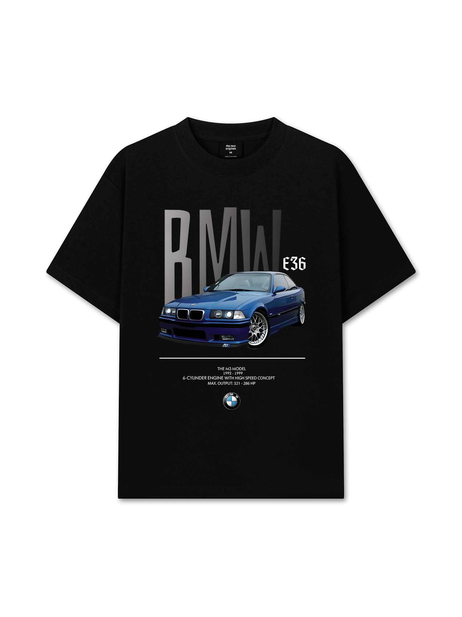 Áo Thun Relaxed Fit CAR BMW Blue