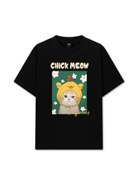 Áo Thun Relaxed Fit Chick Meow