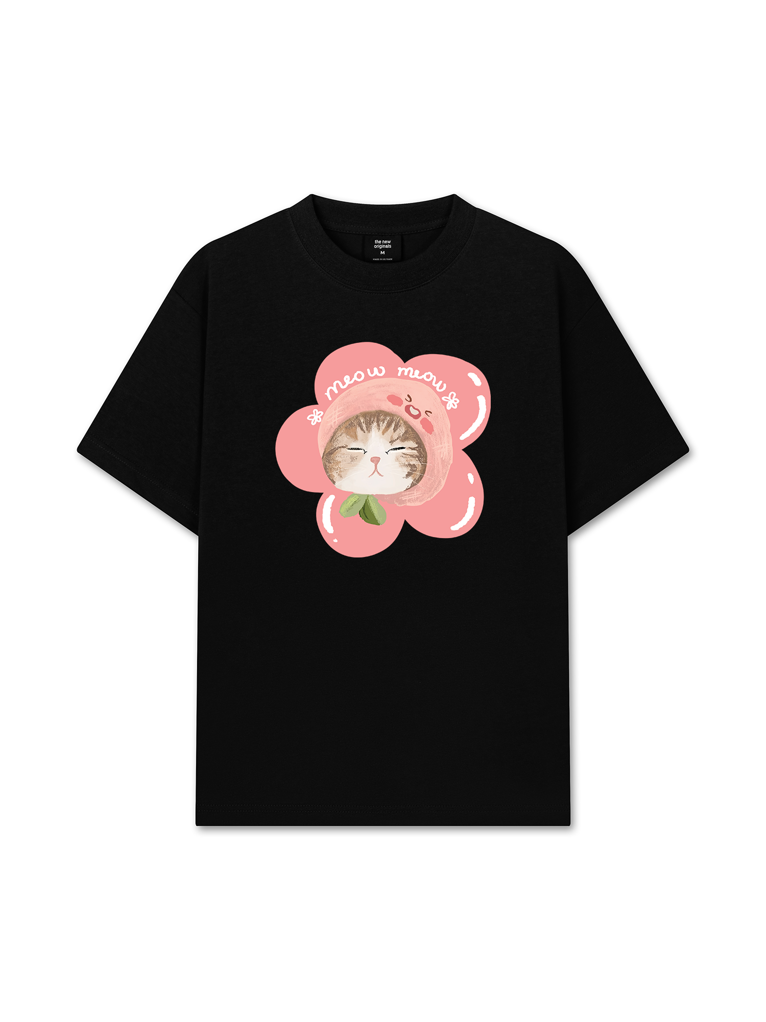 Áo Thun Relaxed Fit Flower Cat