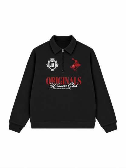 Áo Sweater Polo Nỉ Hai Da Originals Winner Club
