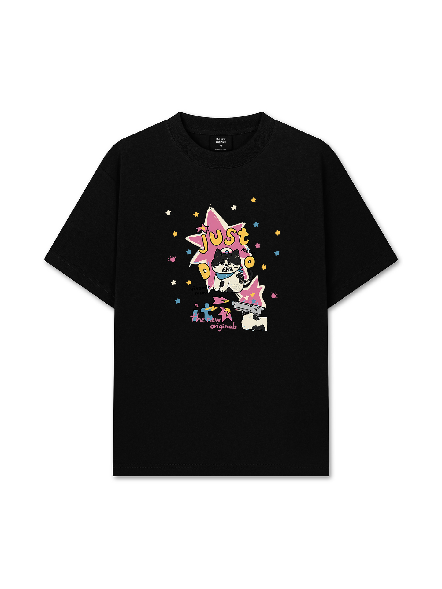 Áo Thun Relaxed Fit Cute Just Meow