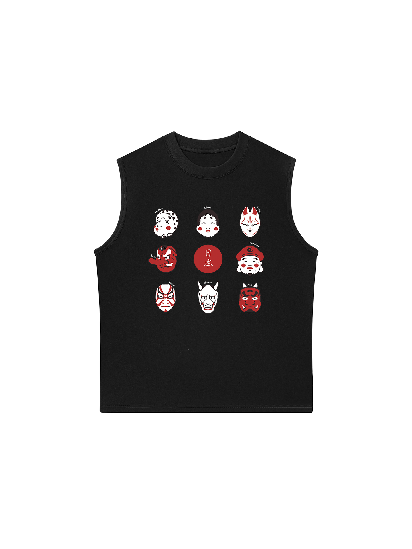 Áo Ba Lỗ Relaxed Fit Japan Spirit Mask
