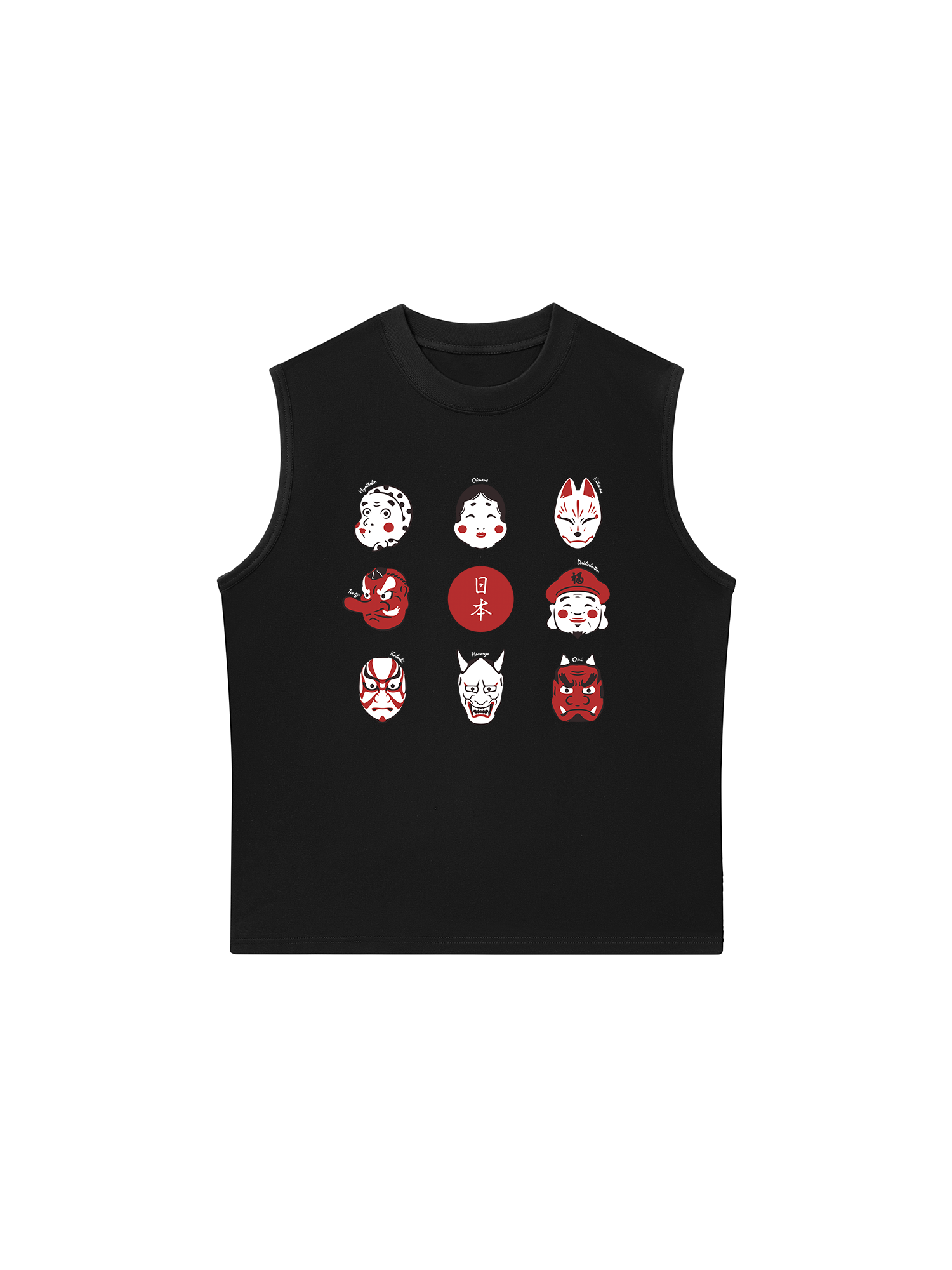 Áo Ba Lỗ Relaxed Fit Japan Spirit Mask