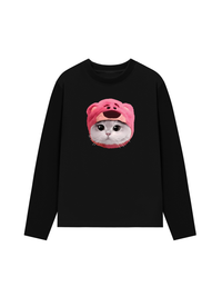 Áo Thun Dài Tay Animal Mood Pink Meow