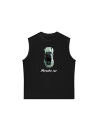 Áo Ba Lỗ Relaxed Fit Porsche 911 Top View