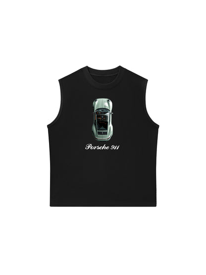 Áo Ba Lỗ Relaxed Fit Porsche 911 Top View