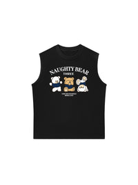 Áo Ba Lỗ Relaxed Fit Naughty Bear Three