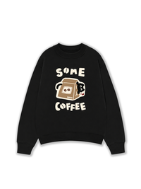 Áo Sweater Nỉ Hai Da Coffee Some Coffee Cute Cat