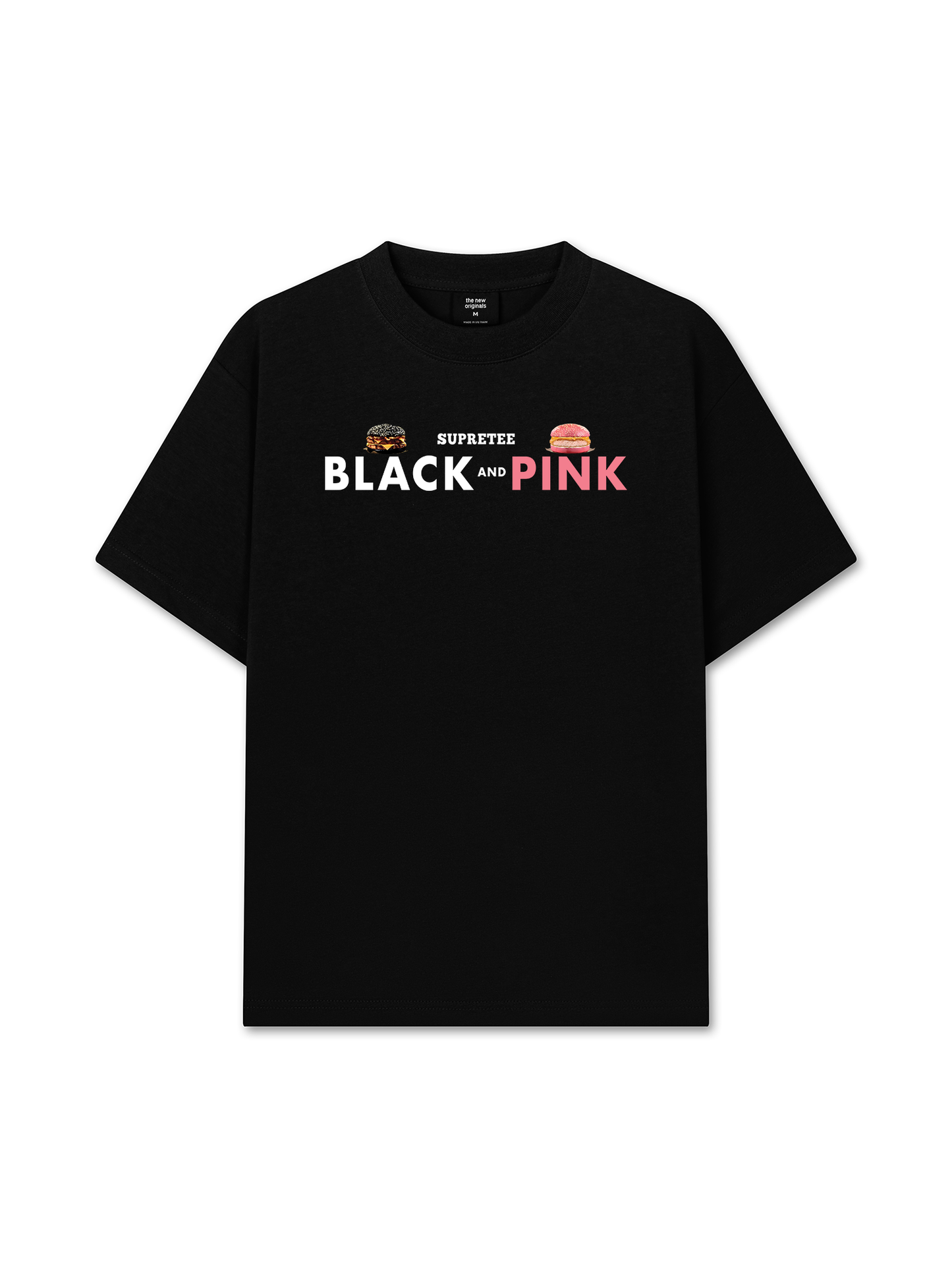 Áo Thun Relaxed Fit Sweet Pastry Black Pink