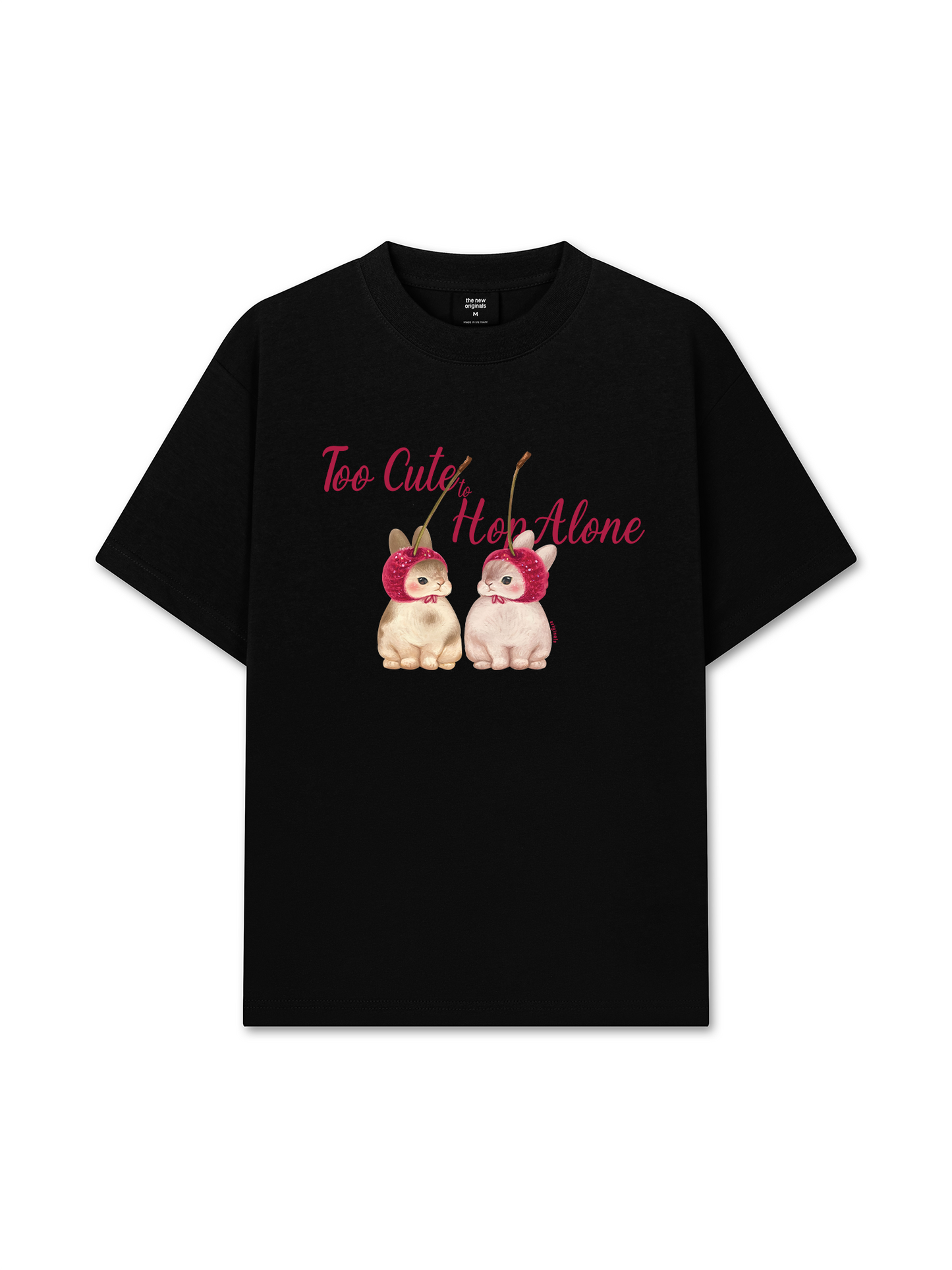 Áo Thun Relaxed Fit Animal Mood Too Cute to Hop Alone