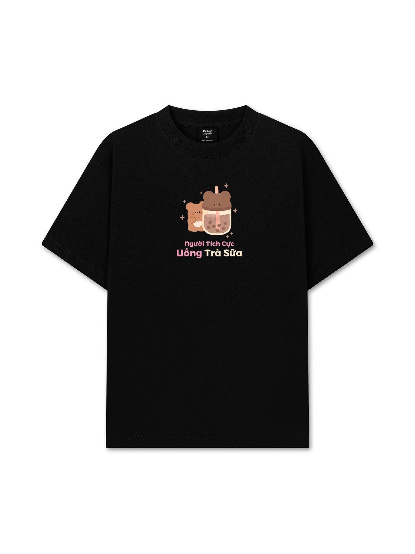 Áo Thun Relaxed Fit Người Tích Cực Uống Trà Sữa
