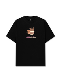 Áo Thun Relaxed Fit Người Tích Cực Uống Trà Sữa