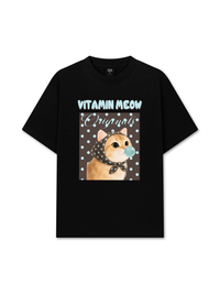 Áo Thun Relaxed Fit Vitamin Meow Blue Tiffany