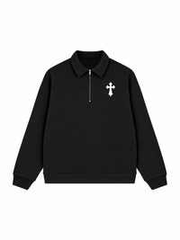 Áo Sweater Polo Nỉ Hai Da Gothic Cross