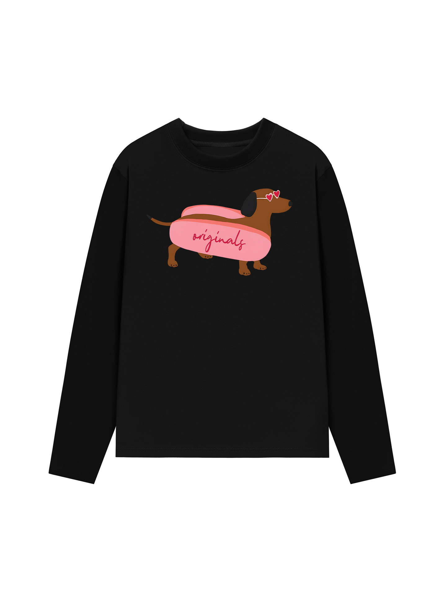Áo Thun Dài Tay Pink Dachshund