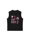 Áo Ba Lỗ Relaxed Fit Take Me To The Beach Pink
