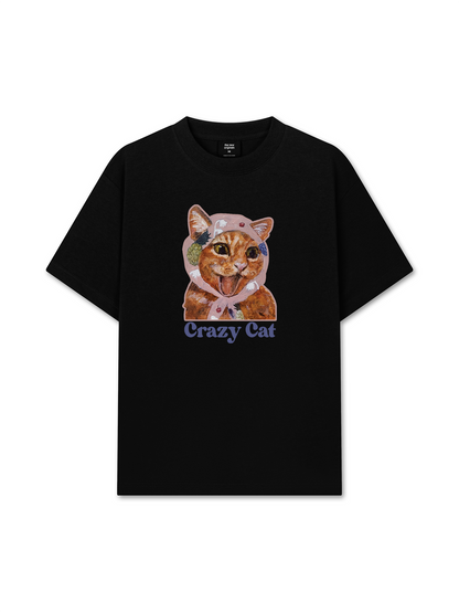 Áo Thun Relaxed Fit Crazy Cat
