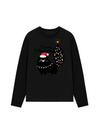 Áo Thun Dài Tay Black Kitty Christmas