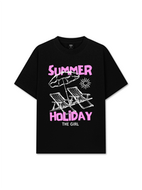 Áo Thun Relaxed Fit Summer Holiday The Girl