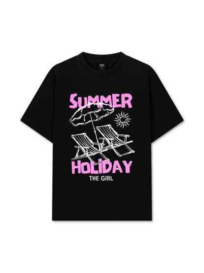 Áo Thun Relaxed Fit Summer Holiday The Girl