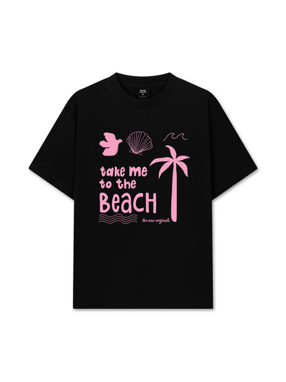 Áo Thun Relaxed Fit Take Me To The Beach Pink
