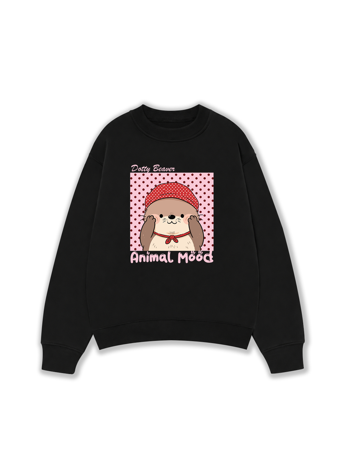 Áo Sweater Nỉ Hai Da Animal Dotty Beaver