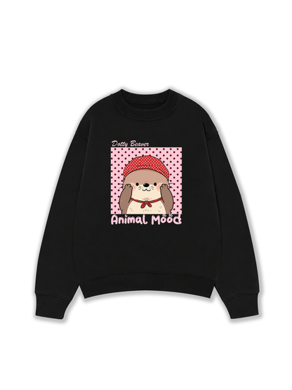 Áo Sweater Nỉ Hai Da Animal Dotty Beaver