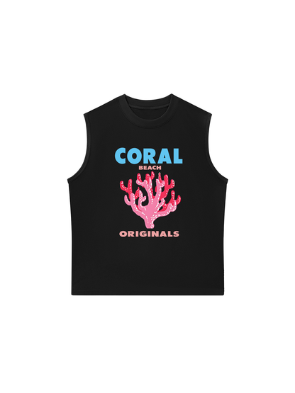 Áo Ba Lỗ Relaxed Fit Summer Vibes Coral Beach