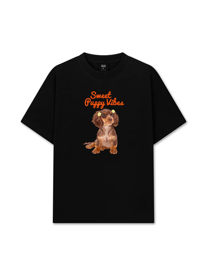 Áo Thun Relaxed Fit  Sweet Puppy Vibe