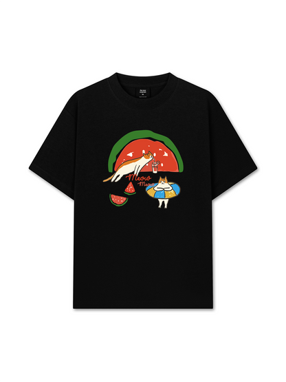 Áo Thun Relaxed Fit Meow Meow Watermelon