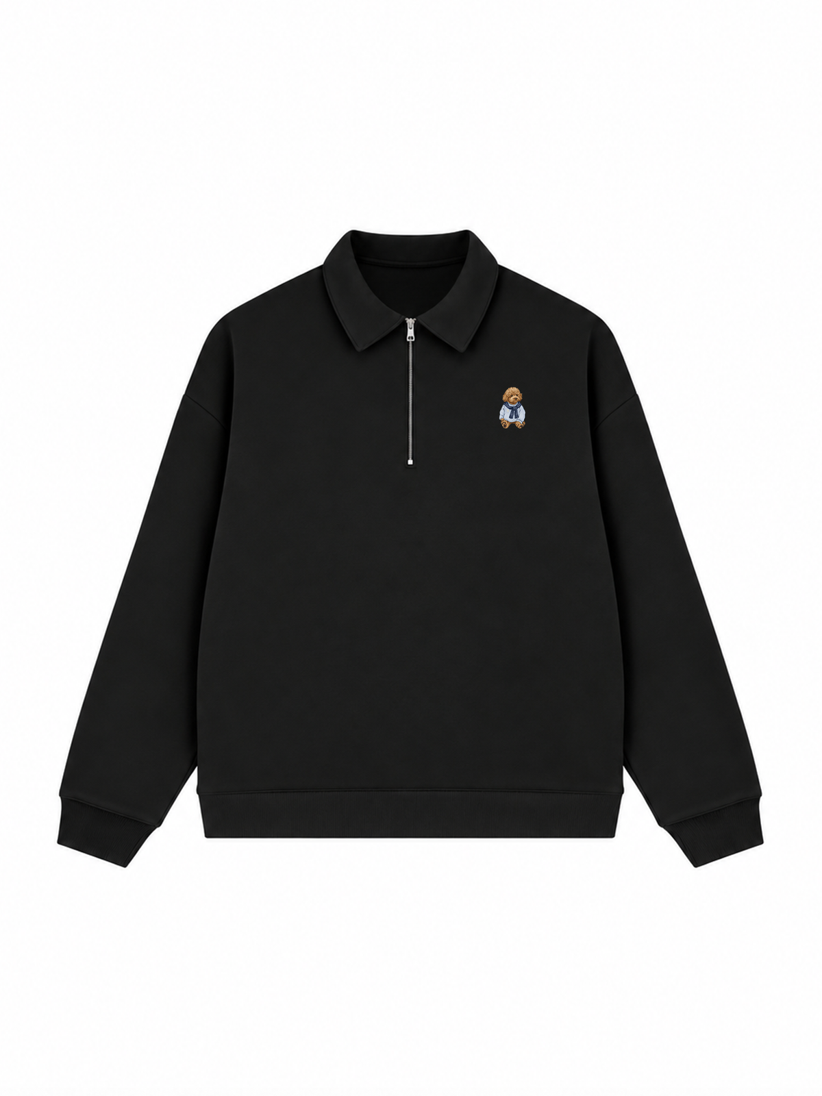 Áo Sweater Polo Nỉ Hai Da Poodle