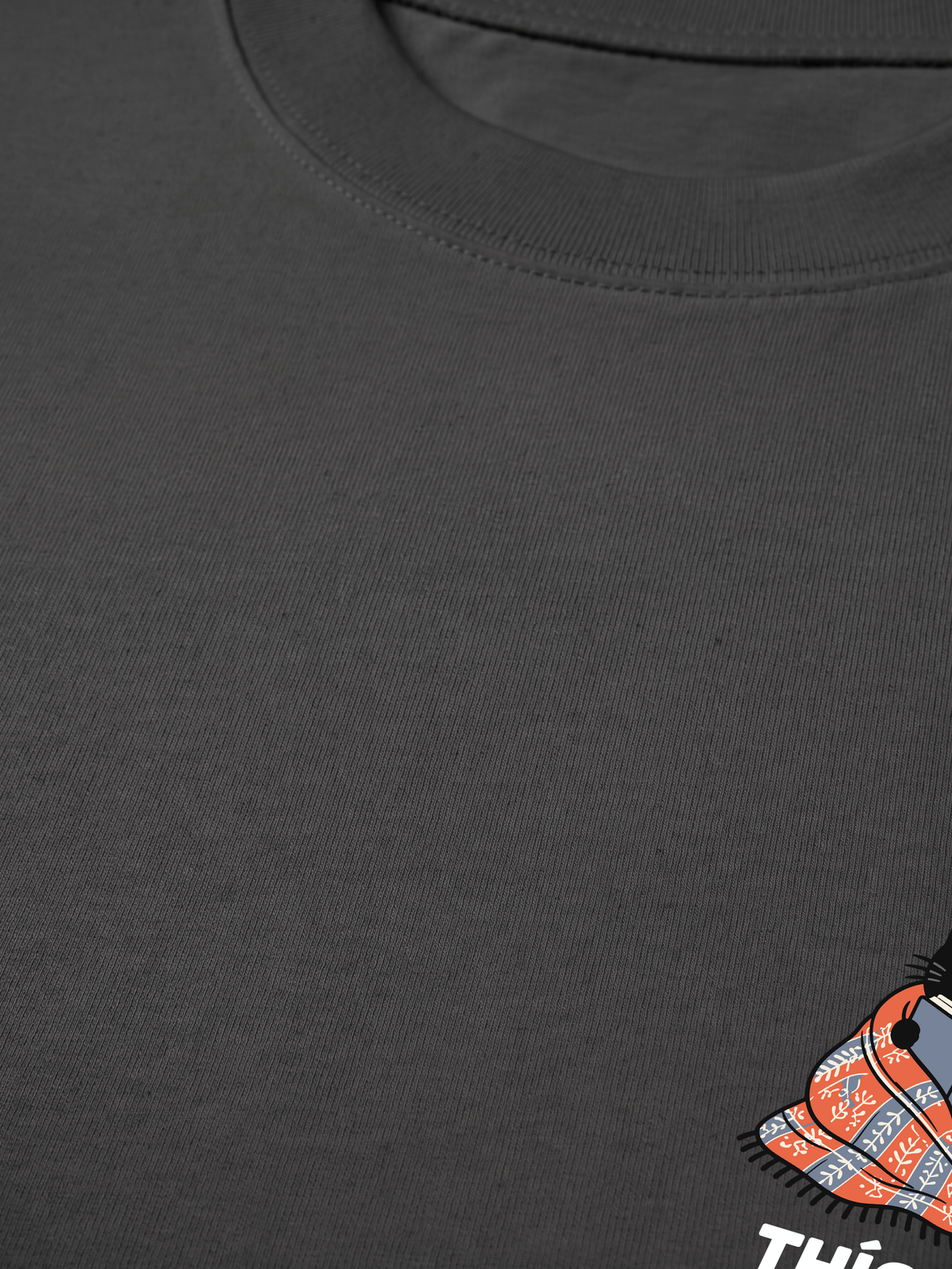 Áo Thun Relaxed Fit Thích Đọc Sách-Mèo Đen