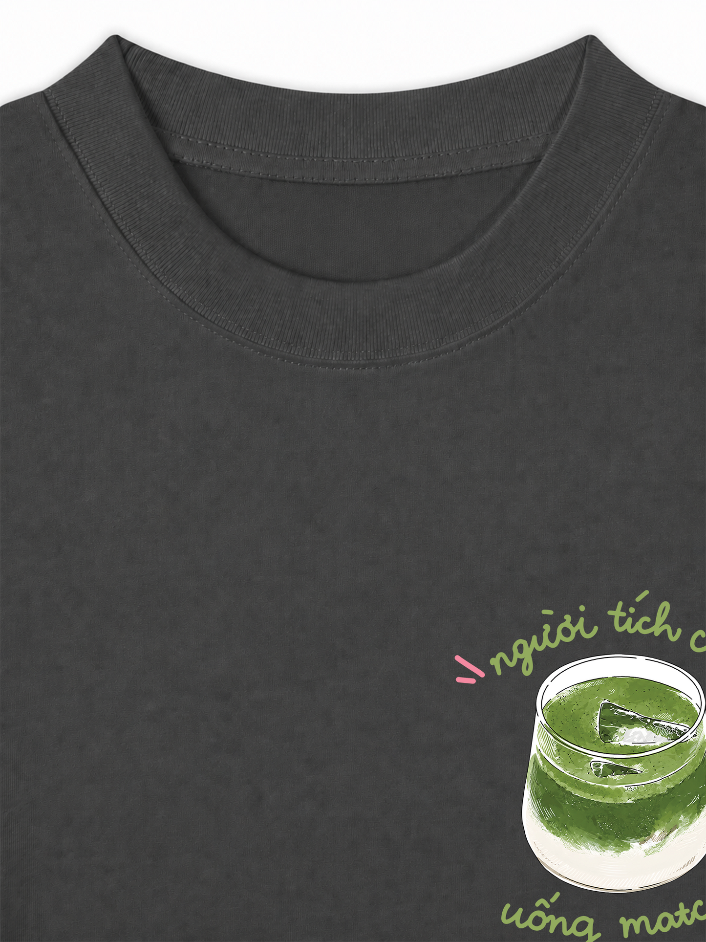 Áo Thun Relaxed Fit Người Tích Cực Uống Matcha