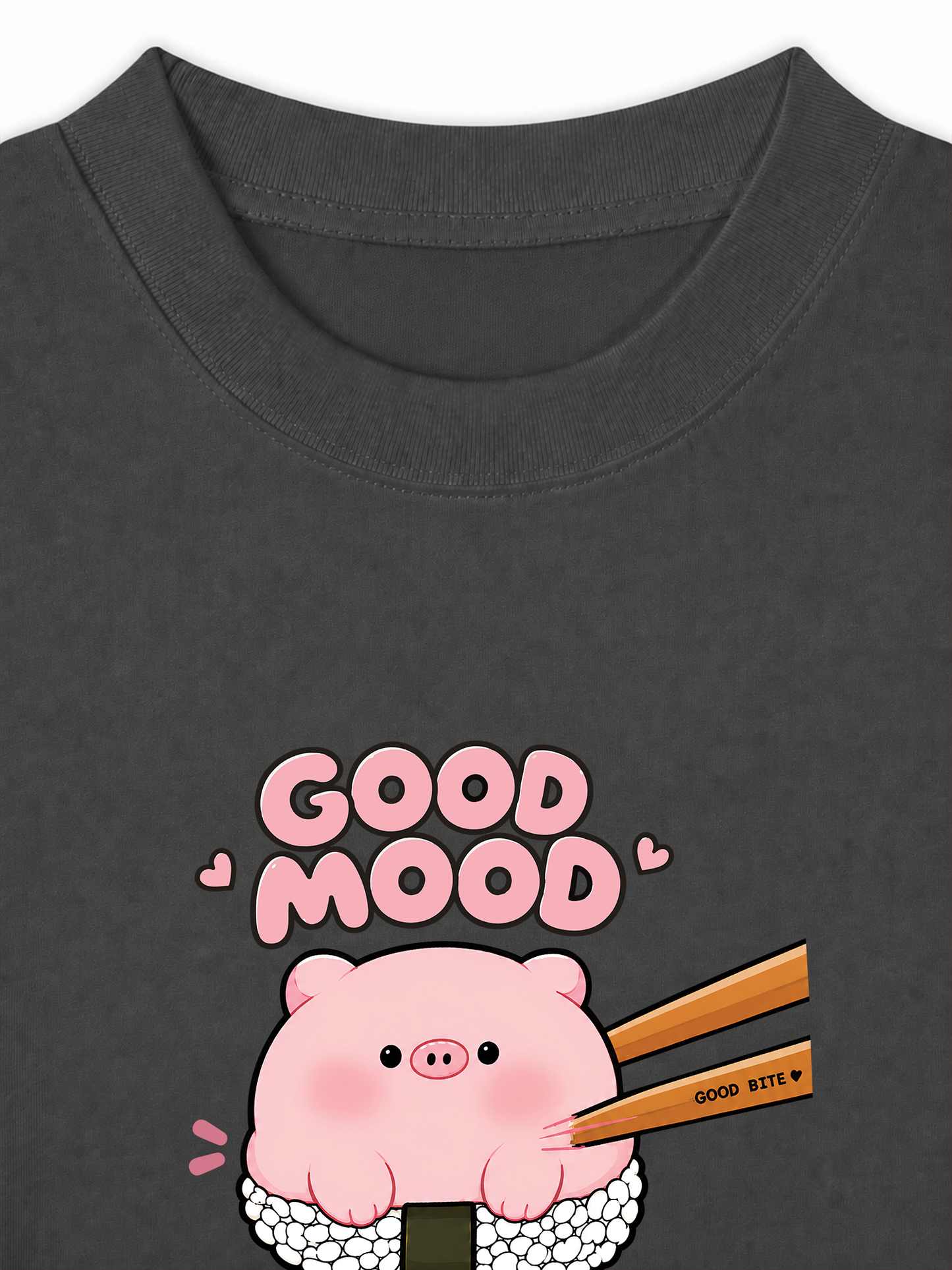 Áo Thun Relaxed Fit Good Mood Sushi Pig