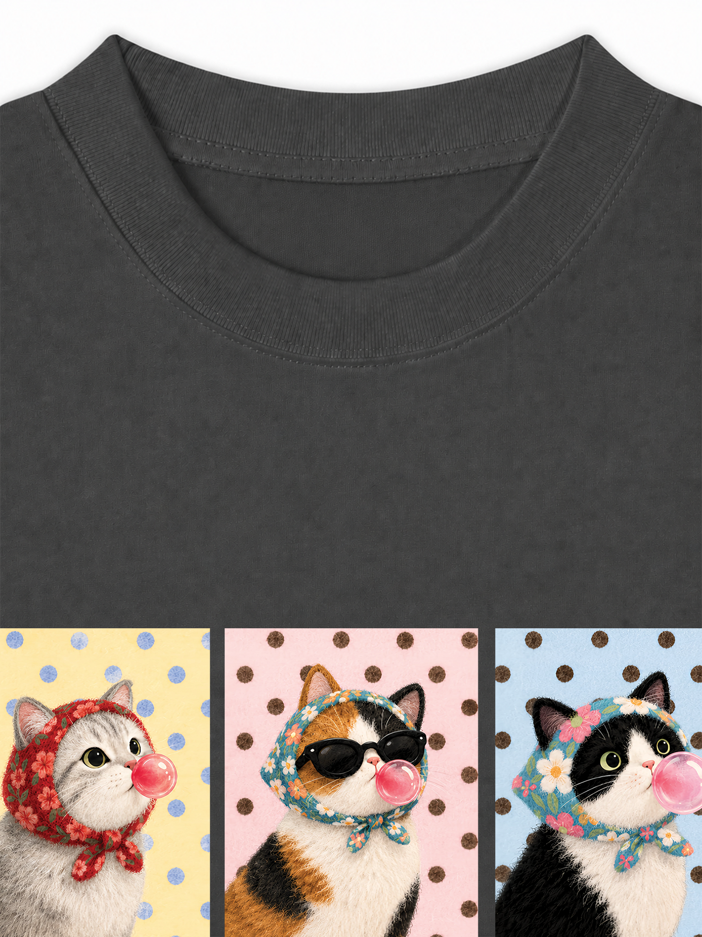 Áo Thun Relaxed Fit Dotty Kitty