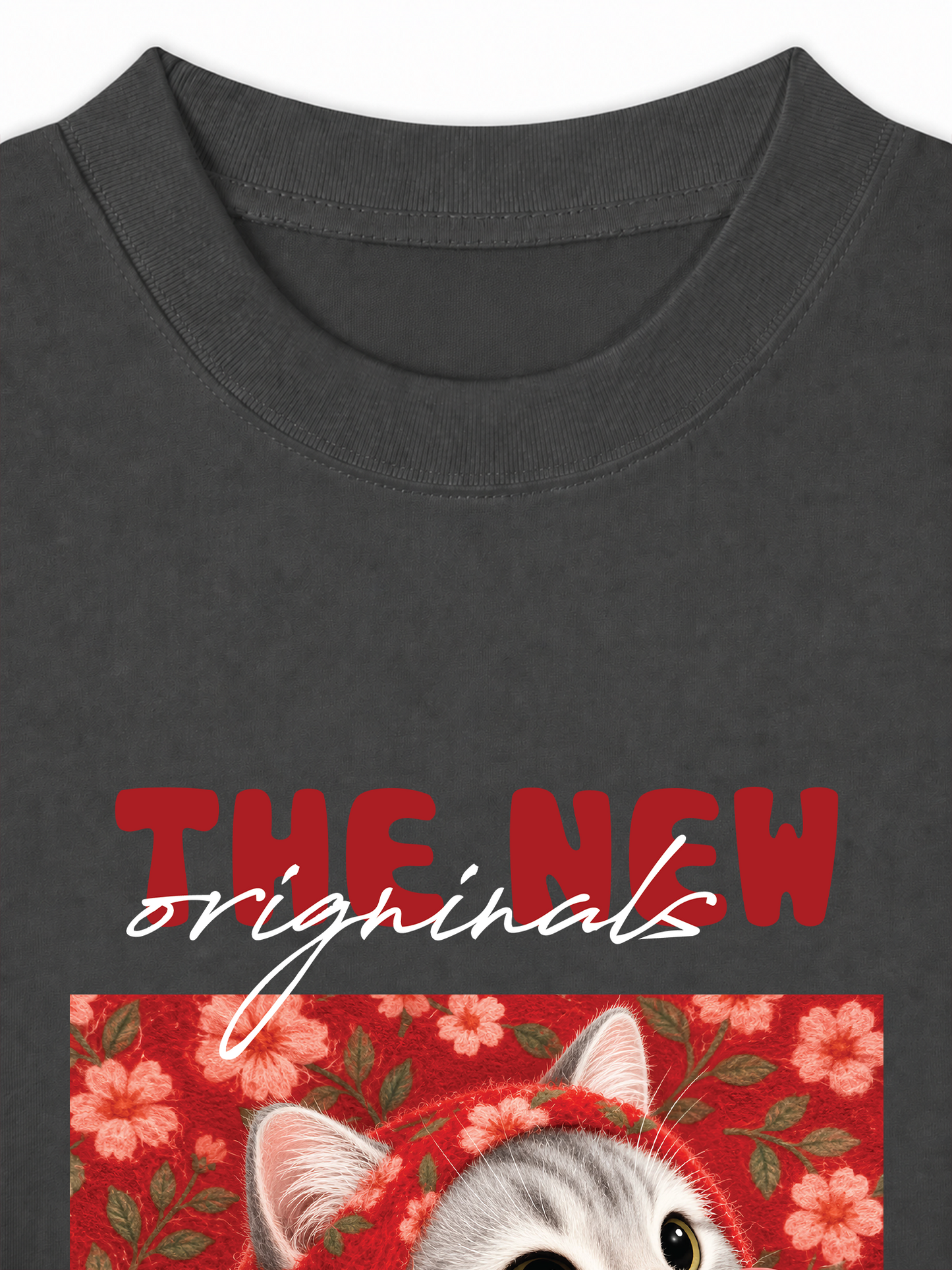 Áo Thun Relaxed Fit Red Daisy Daydream Meow