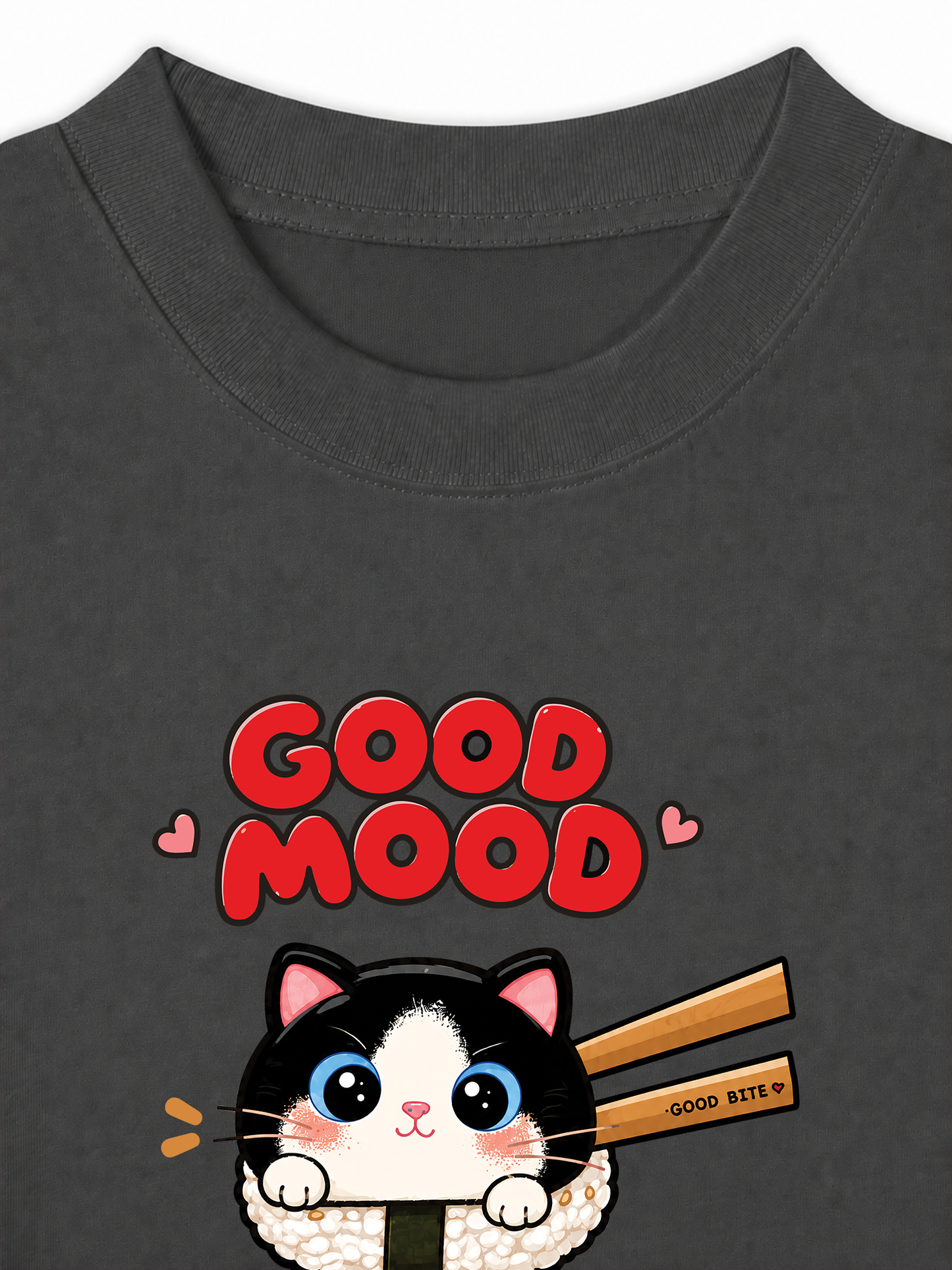 Áo Thun Relaxed Fit Good Mood Sushi Cat