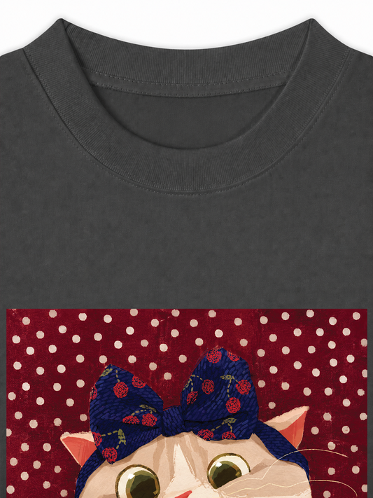 Áo Thun Relaxed Fit Red Fish Meow