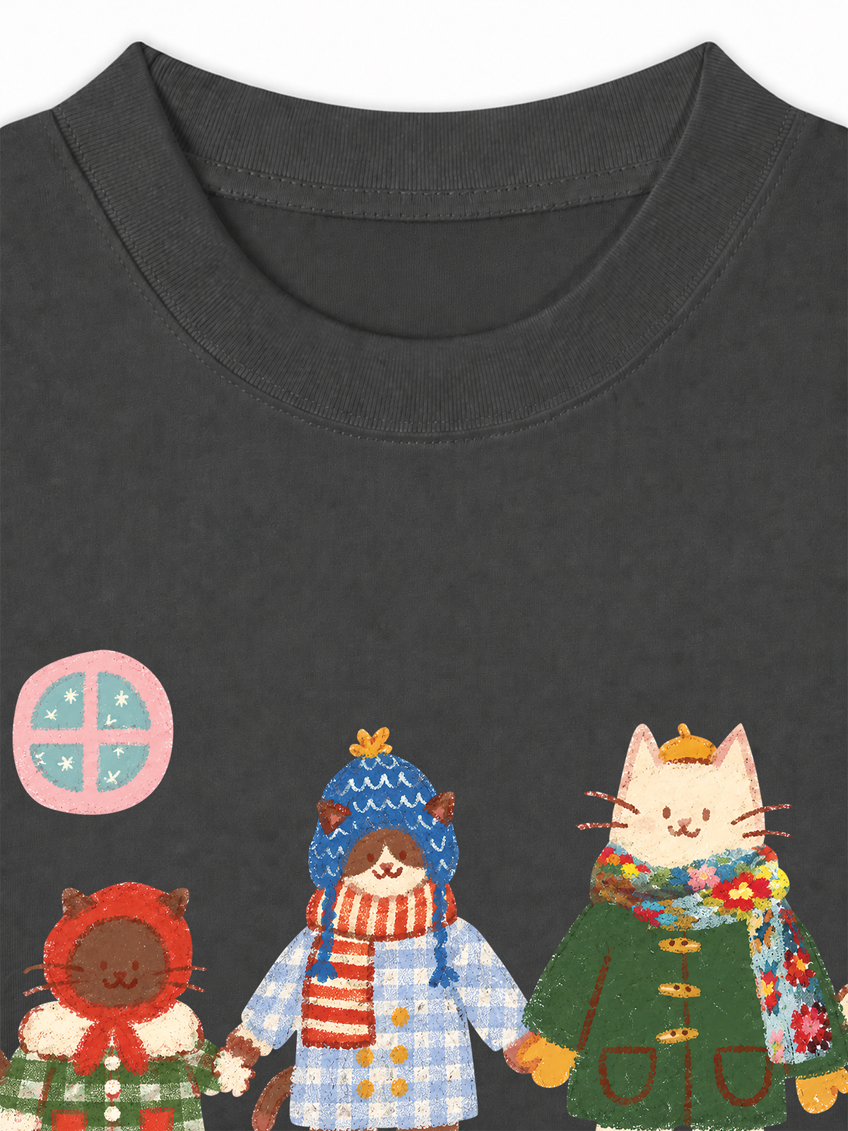 Áo Thun Relaxed Fit 3 Cozy Cats